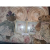 Image 1 : Pair of Oval Plaster Plaque 12 1/2 w 15 1/h, Teddy Bears & Small Floral Wall Decor 6 1/2 w 7 1/2 h