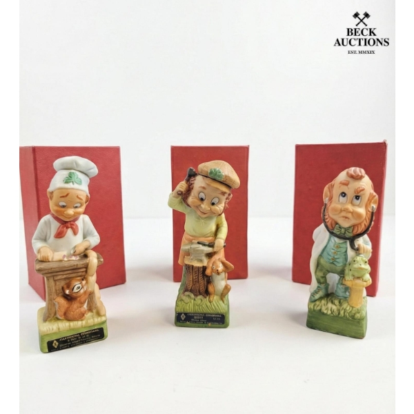 Vintage Hoffman Distilling Company Mr. Lucky series leprechaun Porcelain Whiskey Decanter 1970s