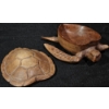 Image 5 : Hand-Carved Wood Turtle-Shaped Storage Box with Lift-Off Lid