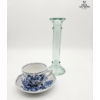 Image 3 : Framed Eiffel Tower Photograph 20''H*17''W, Ceramic Dishes, And A Glass Candlestick 8''INCHES 