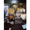Image 4 : Decorative Owl Collection #1 - Wood Carvings, Solid Brass Plate, Owl Globe 