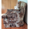 Image 4 : Vintage Upholstered Sofa with Ornate Wooden Accents