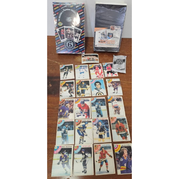 Hockey Trading Card Collection with Factory-Sealed Boxes and Singles