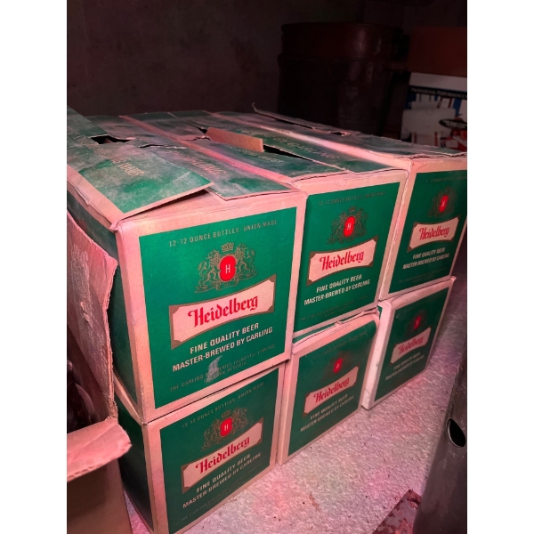 Heildberg Beer bottles in original cases 6 total with large box of 36 bottles . 