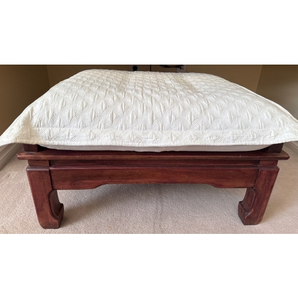 Asian Inspired Mahogany Foot Rest / Display Plinth 27x21x13