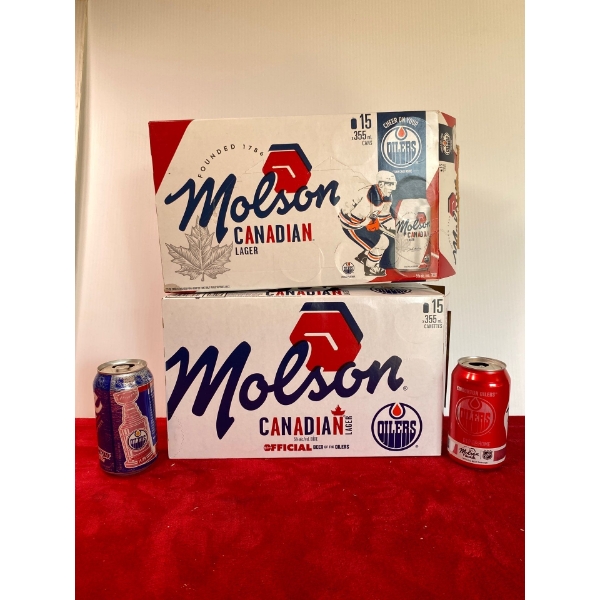 Oilers Molson Cans