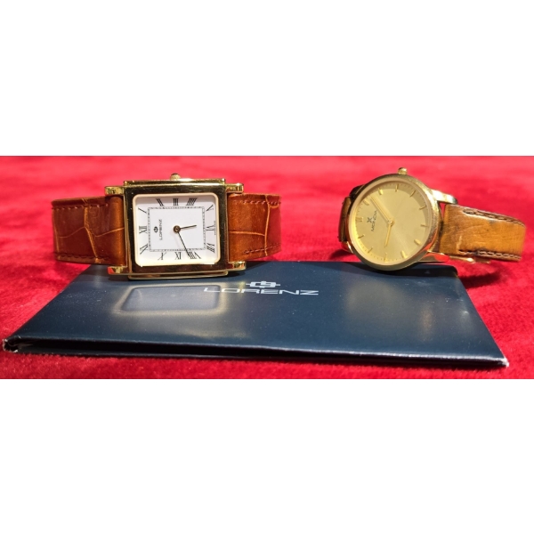 Mens Lorenz Quartz Movement Watch on Leather Band and Mondia Quartz Movement on Leather   