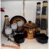 Countertop Charm - Copper Lions Head Cauldron 7T w/Tongs Layered Kitchen Canisters & more