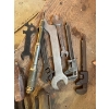 Image 3 : antique hand tools wrenches, planer pipe, wrenches and a number of other great items
