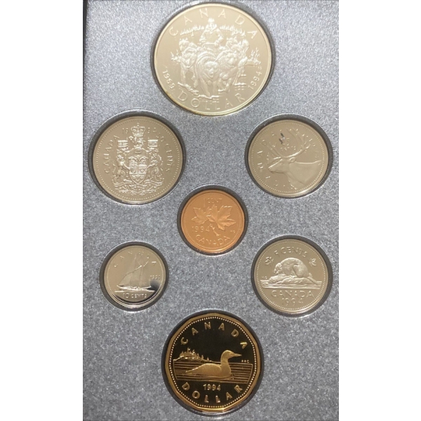 1994 Canadian Proof Set With Sterling Silver Dollar 25.175 Grams
