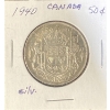 Image 1 : 1940 Canadian 50 Cent Coin 92.5% Silver 11.62 Grams