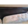 Image 2 : Faux Leather Queen Bed Platform 67 W, 88 D, 43 T , Includes Serta Mattress and Boxspring