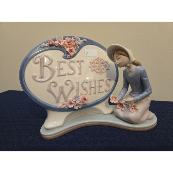 LLADRO Porcelain 1984 'Best Wishes'  - 8W, 3D, 6T 