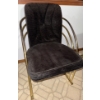 Image 2 : 6 Retro Brass Upholstered Dining Chairs 30T