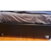 Image 4 : Faux Leather Queen Bed Platform 67 W, 88 D, 43 T , Includes Serta Mattress and Boxspring