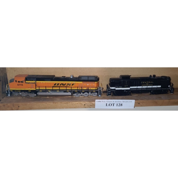 Model Diecast Locomotives BNSF 4715 & Central of Georgia 117
