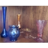 Image 1 : Colorful Glassware Collection of Vases Featuring Fenton Art Glass Dusty Rose Daffodil Vase 