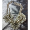 Image 6 : Incredible Handcrafted Mother-of-Pearl Floral Necklace and Earrings Set