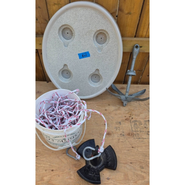 Boat Anchors with Rope and Buoy Accessories