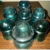 Image 1 : Collection of Teal Green Insulators Different Sizes