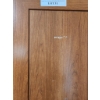 Image 4 : Wood-Finish MDF Armoire with Double Doors and Metal Handles