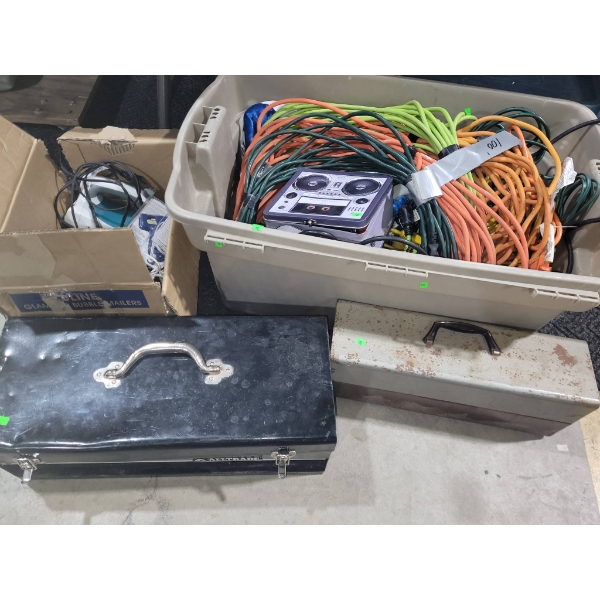 Garage Lot With Tools, Extension Cords, and Accessories