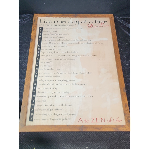 "A to Zen of Life" Famed Poster