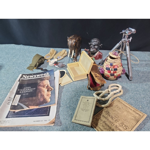 Wooden Elephant, Tripod & More!