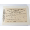 Image 1 : Collectible Vintage Share Certificate For T.H. Sidebottom & Company Limited, Dated May 15, 1898.