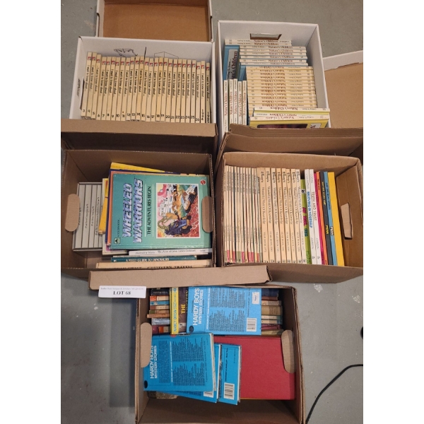 Books incl Disney World of Knowledge, Sesame Street Library, Nancy Drew, Hardy Boys & more