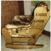 Image 4 : Retro Velvet Upholstered Accent Chair w/ Matching Rocking Chair & End Table
