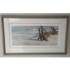 Image 1 : 1986 Robert Bateman "Split Rail- Snow Buntings"  437/950 Art Print  36"x 23"tall