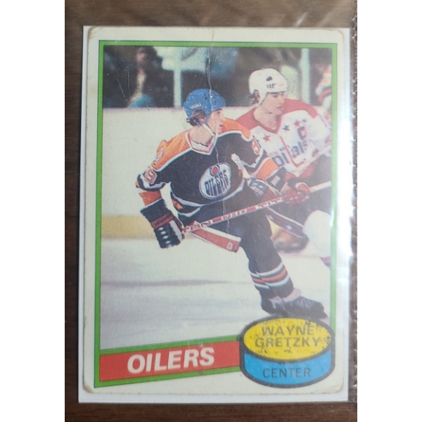 Wayne Gretzky Oilers Center Hockey Card 1980 Topps 
