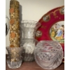 Image 3 : Collection Of Vintage Decorative Items - Austrian Crystal Vessels Brass Candle Holder & More