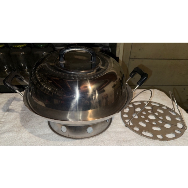 Thunder Group 10" Stainless Steel Wok Chafer Set (ModelNo.SLAL03A)
