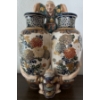 Image 1 : Japanese Satsuma Ware - Interesting Unique Vases 12T