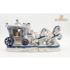 Image 1 : Porcelain Figurine Of Victorian Royal Carriage With Two Horses A Coachman & A Princess Figure Inside