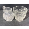 Image 3 : Pressed Glass Dishware and Accessories Set with Starburst Design (10 Pieces)
