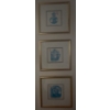 Image 2 : Malou Oi Yee Hung - 3 Framed Chinese Etchings Depicting Antique Porcelain Vessels 9x9