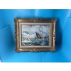 Image 1 : Nautical Oil on Board Painting  By: W. Wanstall - 13x16 