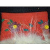 Image 2 : Moccasins w/ Floral Beadwork and Fur Trim- Youth Sized (Length of Foot Exterior 9") 