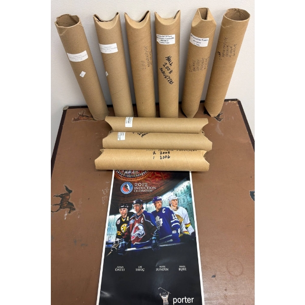 Unopened Tubes of Unsigned Hockey Hall of Fame Induction Posters