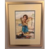 Image 1 : Oil On Board Depicting A Young Girl Holding Ribbons By A.W.Gage