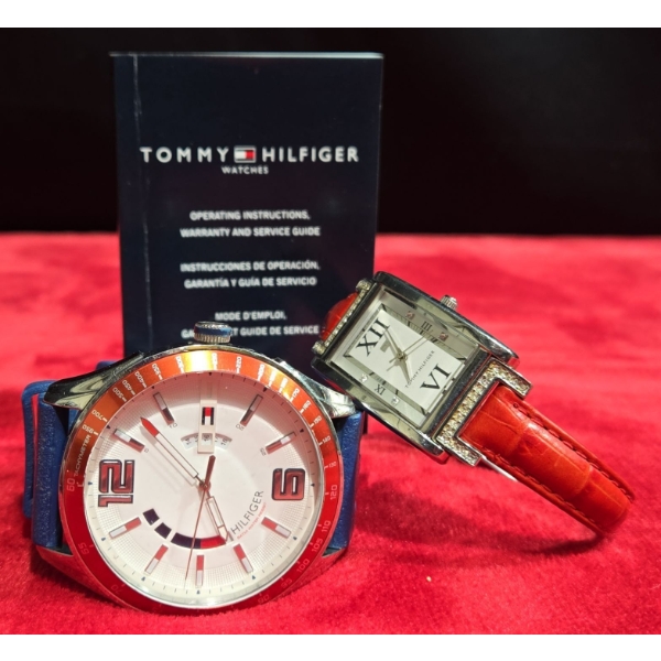 2 Tommy Hilfiger Men and Ladies Quartz Style Watches 