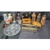 Image 1 : Decorative Lot With 12-Inch Crystal Plate and Unique Items
