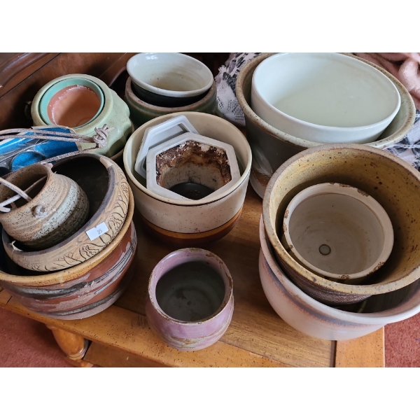 Variety of Ceramic and Pottery Planters 