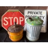 Image 1 : Vintage Metal Objects - Road Signs Gas Can & More
