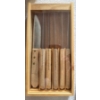 Image 3 : Wooden Salad/Serving Bowl made of Acacia Wood w/ Brand New Steak Knives