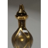 Image 5 : Vintage Frosted Glass Decanter w/ Gold Design 12.5 T, and Five Matching Shot Glasses