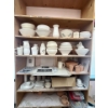Image 1 : shelving unit, including all contents of ceramic pottery